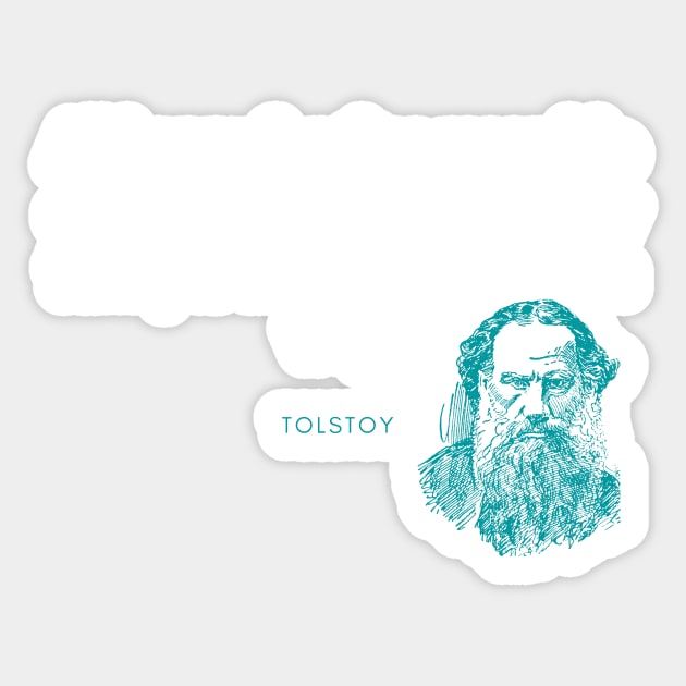 Leo Tolstoy Quote Sticker by DarioNelaj